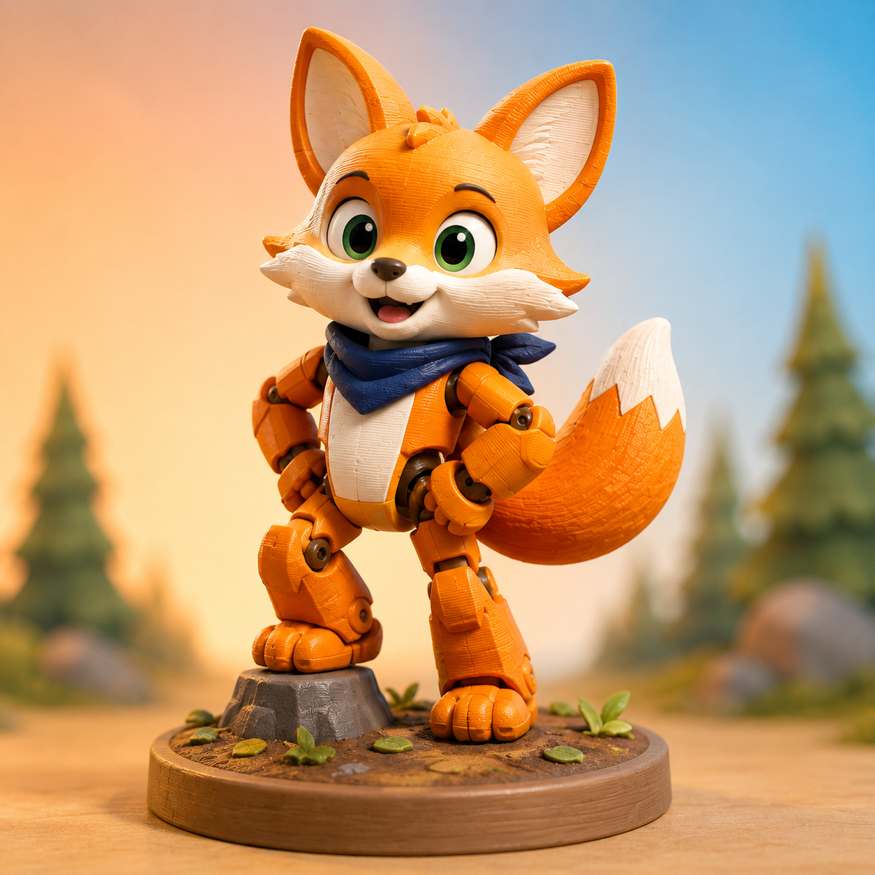 Ember Scout — Articulated 3D-Printed Fox Adventurer