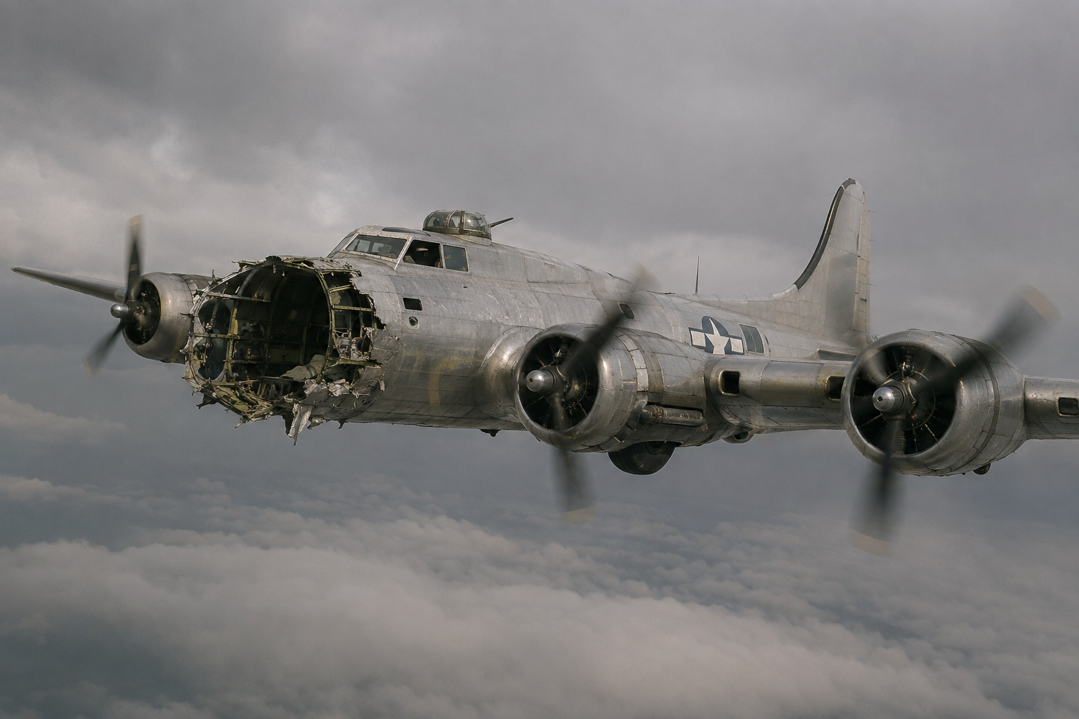 The B-17 That Lost Its Nose—and Reached Allied Ground