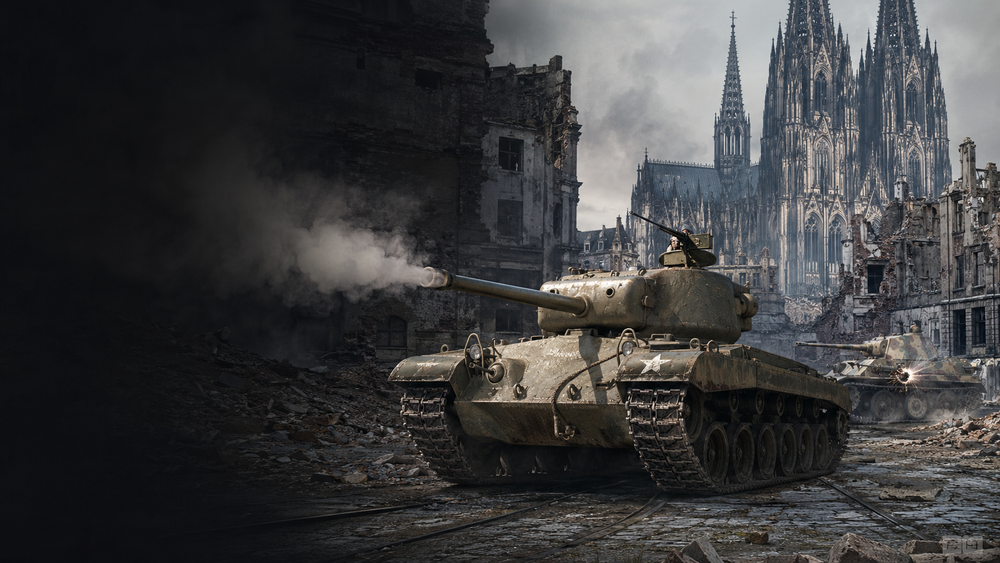 The Tank Duel at Cologne Cathedral: Pershing vs. Panther