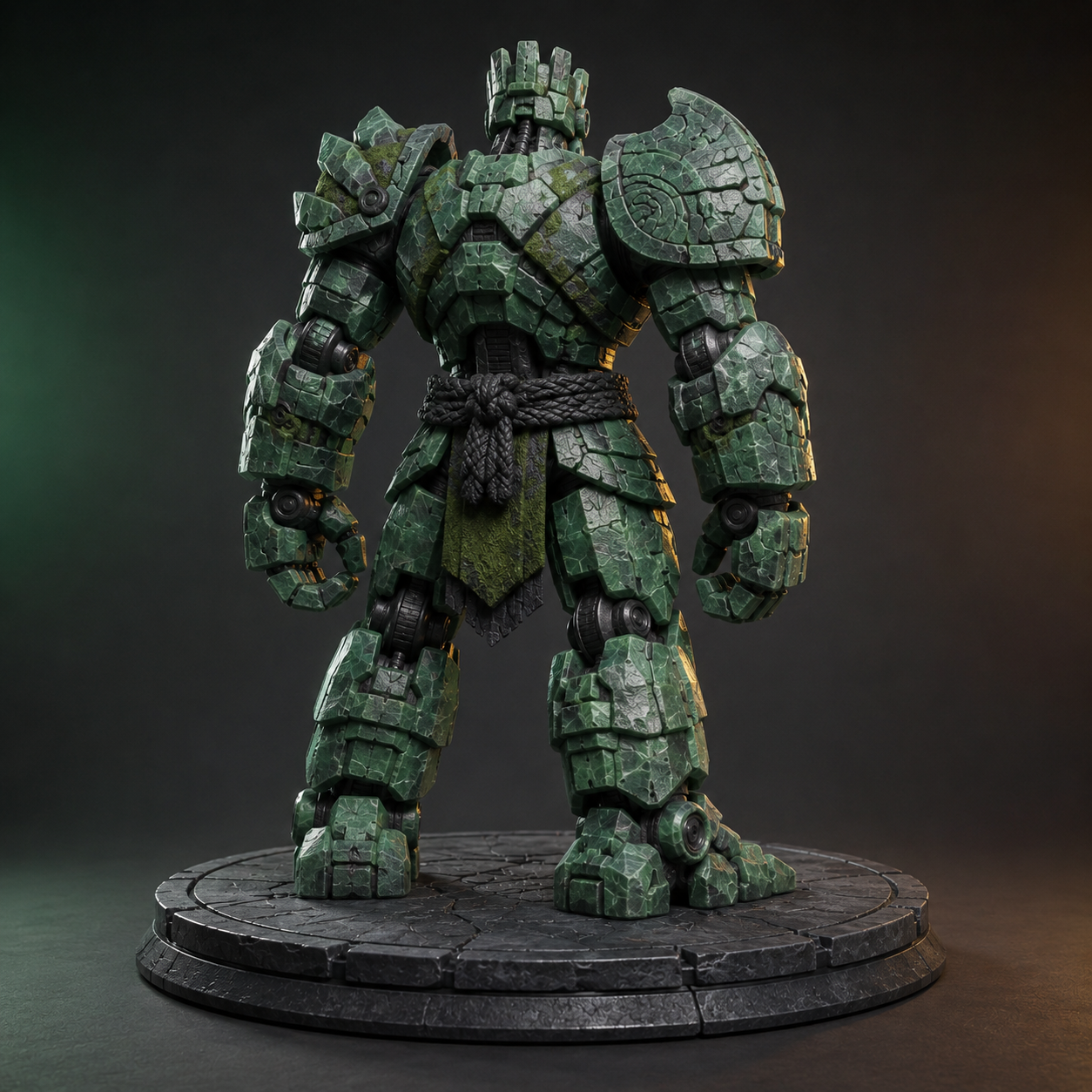 Verdant Stonebreaker — Articulated 3D-Printed Stone Guardian