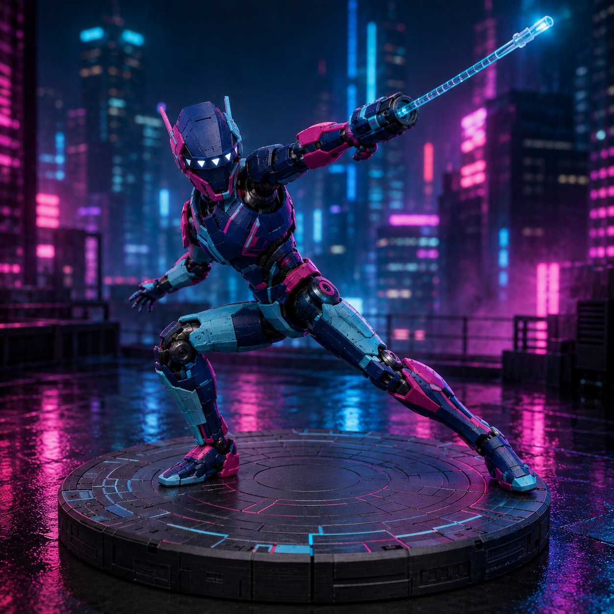 Threadrunner Scout — Articulated 3D-Printed Cyber Figure