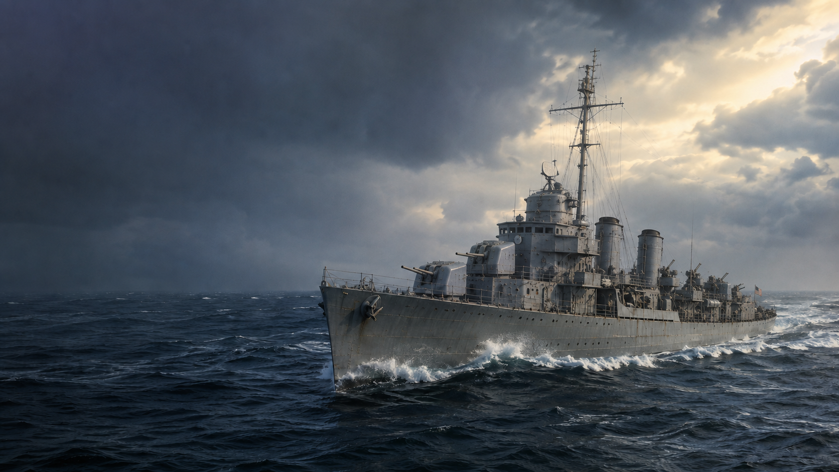 United States Navy destroyer in the Pacific